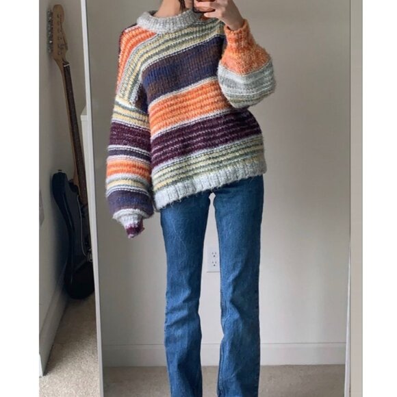Urban Outfitters Blythe Striped Pullover Sweater - Picture 1 of 10
